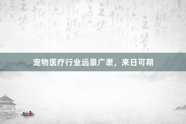 宠物医疗行业远景广袤，来日可期